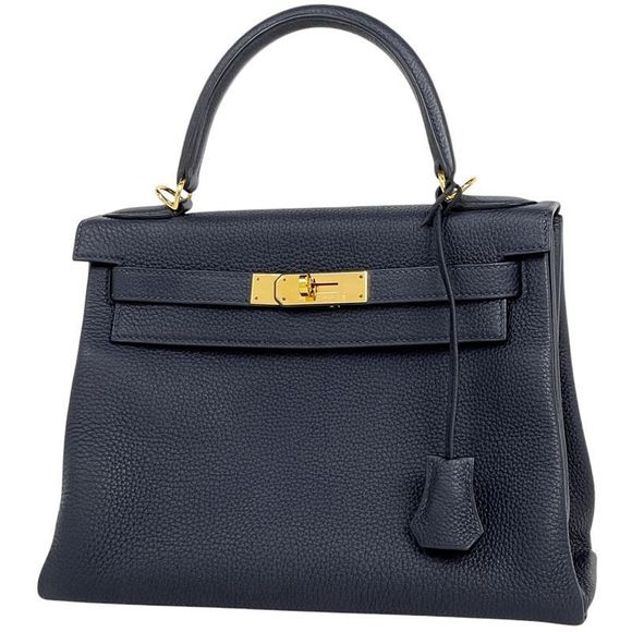 Hermes Kelly 28 Internal Stitching 2WAY Shoulder Bag Handbag Taurillon Clemence - Picture 1 of 11